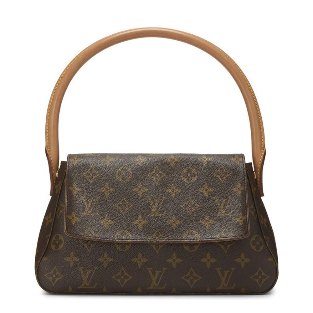 Louis Vuitton Brown Monogram Coated Canvas Looping Pm (Authentic Pre-Loved)